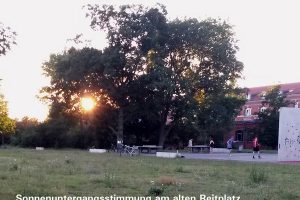 Sonnenuntergangsstimmung am alten Reitplatz