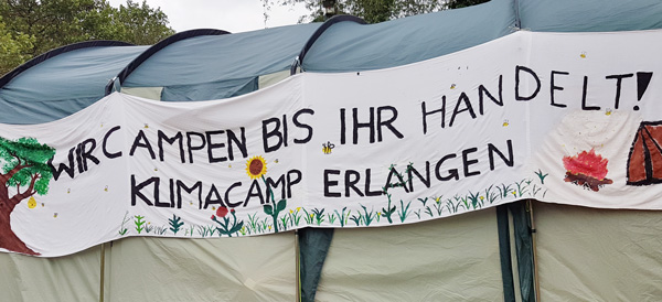 Solidarität mit dem Klimacamp Erlangen