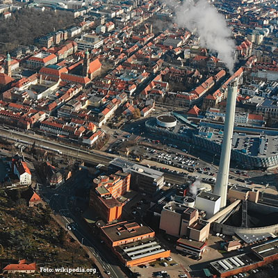 Wärmewende verantreiben - Luftbild erlangen mit Stadtwerke